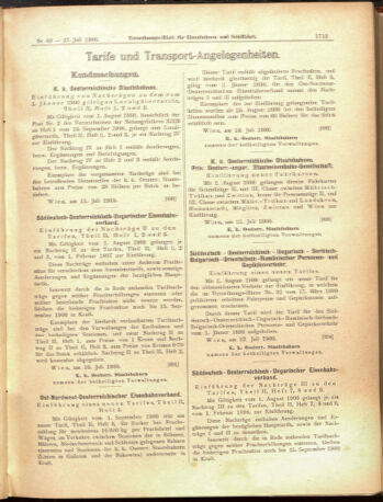 Verordnungs-Blatt für Eisenbahnen und Schiffahrt: Veröffentlichungen in Tarif- und Transport-Angelegenheiten 19000717 Seite: 9