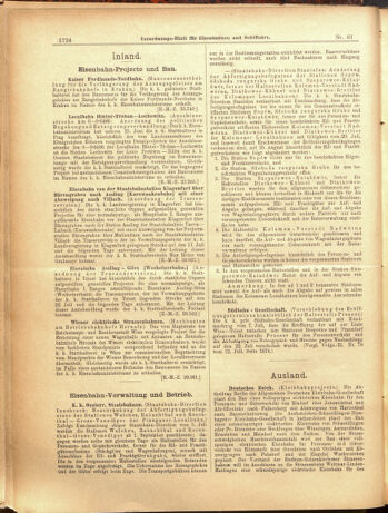 Verordnungs-Blatt für Eisenbahnen und Schiffahrt: Veröffentlichungen in Tarif- und Transport-Angelegenheiten 19000719 Seite: 4