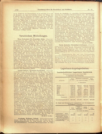 Verordnungs-Blatt für Eisenbahnen und Schiffahrt: Veröffentlichungen in Tarif- und Transport-Angelegenheiten 19000719 Seite: 6