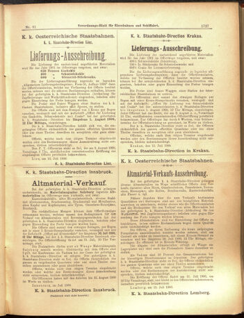 Verordnungs-Blatt für Eisenbahnen und Schiffahrt: Veröffentlichungen in Tarif- und Transport-Angelegenheiten 19000719 Seite: 7