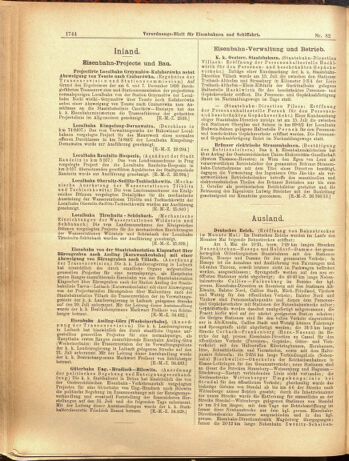 Verordnungs-Blatt für Eisenbahnen und Schiffahrt: Veröffentlichungen in Tarif- und Transport-Angelegenheiten 19000721 Seite: 8