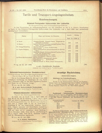 Verordnungs-Blatt für Eisenbahnen und Schiffahrt: Veröffentlichungen in Tarif- und Transport-Angelegenheiten 19000731 Seite: 9