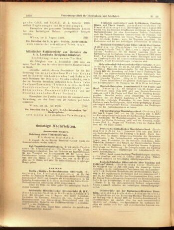 Verordnungs-Blatt für Eisenbahnen und Schiffahrt: Veröffentlichungen in Tarif- und Transport-Angelegenheiten 19000807 Seite: 10