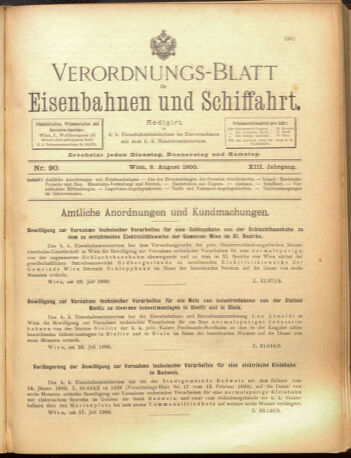 Verordnungs-Blatt für Eisenbahnen und Schiffahrt: Veröffentlichungen in Tarif- und Transport-Angelegenheiten 19000807 Seite: 13