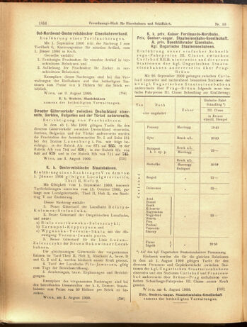 Verordnungs-Blatt für Eisenbahnen und Schiffahrt: Veröffentlichungen in Tarif- und Transport-Angelegenheiten 19000807 Seite: 8