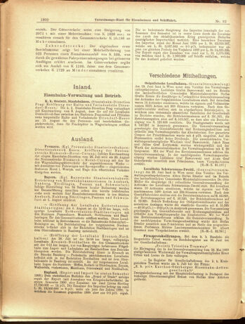 Verordnungs-Blatt für Eisenbahnen und Schiffahrt: Veröffentlichungen in Tarif- und Transport-Angelegenheiten 19000814 Seite: 14