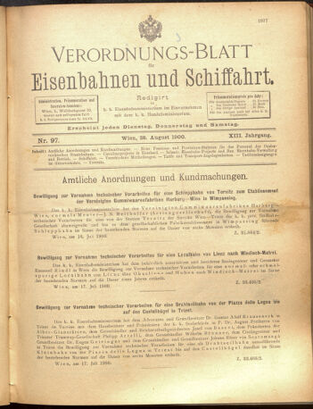 Verordnungs-Blatt für Eisenbahnen und Schiffahrt: Veröffentlichungen in Tarif- und Transport-Angelegenheiten