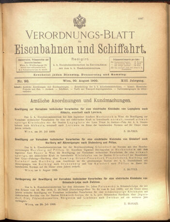 Verordnungs-Blatt für Eisenbahnen und Schiffahrt: Veröffentlichungen in Tarif- und Transport-Angelegenheiten