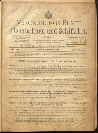 Verordnungs-Blatt für Eisenbahnen und Schiffahrt: Veröffentlichungen in Tarif- und Transport-Angelegenheiten 19000908 Seite: 13