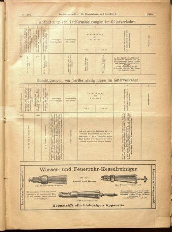 Verordnungs-Blatt für Eisenbahnen und Schiffahrt: Veröffentlichungen in Tarif- und Transport-Angelegenheiten 19000908 Seite: 23