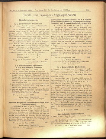 Verordnungs-Blatt für Eisenbahnen und Schiffahrt: Veröffentlichungen in Tarif- und Transport-Angelegenheiten 19000908 Seite: 5