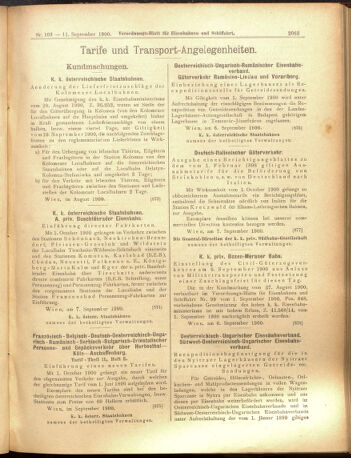 Verordnungs-Blatt für Eisenbahnen und Schiffahrt: Veröffentlichungen in Tarif- und Transport-Angelegenheiten 19000911 Seite: 7