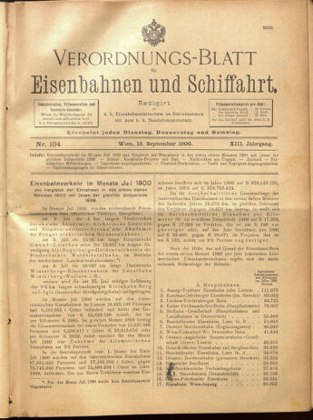 Verordnungs-Blatt für Eisenbahnen und Schiffahrt: Veröffentlichungen in Tarif- und Transport-Angelegenheiten 19000913 Seite: 25