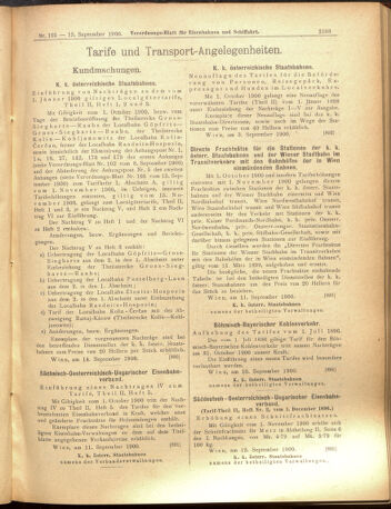 Verordnungs-Blatt für Eisenbahnen und Schiffahrt: Veröffentlichungen in Tarif- und Transport-Angelegenheiten 19000915 Seite: 11