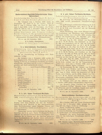 Verordnungs-Blatt für Eisenbahnen und Schiffahrt: Veröffentlichungen in Tarif- und Transport-Angelegenheiten 19000915 Seite: 12