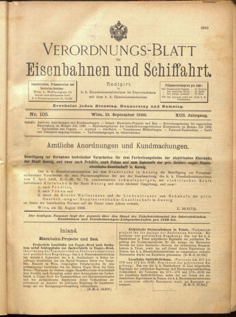 Verordnungs-Blatt für Eisenbahnen und Schiffahrt: Veröffentlichungen in Tarif- und Transport-Angelegenheiten 19000915 Seite: 53