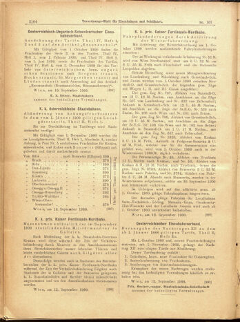 Verordnungs-Blatt für Eisenbahnen und Schiffahrt: Veröffentlichungen in Tarif- und Transport-Angelegenheiten 19000915 Seite: 64