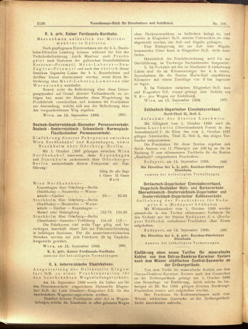 Verordnungs-Blatt für Eisenbahnen und Schiffahrt: Veröffentlichungen in Tarif- und Transport-Angelegenheiten 19000918 Seite: 14