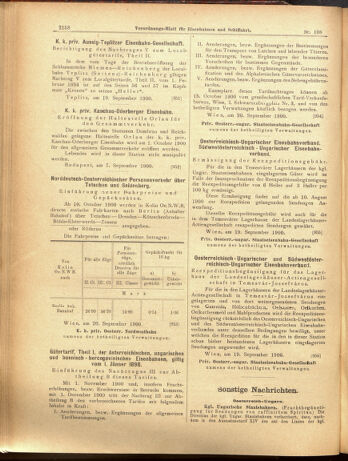 Verordnungs-Blatt für Eisenbahnen und Schiffahrt: Veröffentlichungen in Tarif- und Transport-Angelegenheiten 19000922 Seite: 10