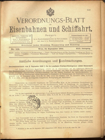 Verordnungs-Blatt für Eisenbahnen und Schiffahrt: Veröffentlichungen in Tarif- und Transport-Angelegenheiten 19000922 Seite: 17