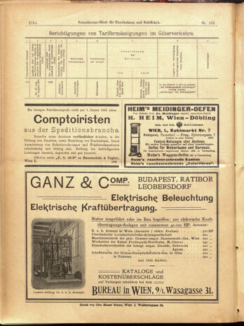 Verordnungs-Blatt für Eisenbahnen und Schiffahrt: Veröffentlichungen in Tarif- und Transport-Angelegenheiten 19000922 Seite: 32