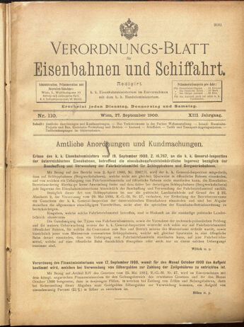 Verordnungs-Blatt für Eisenbahnen und Schiffahrt: Veröffentlichungen in Tarif- und Transport-Angelegenheiten 19000927 Seite: 13