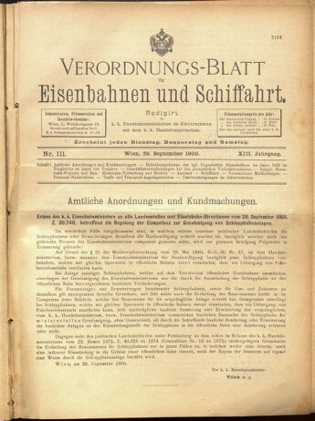 Verordnungs-Blatt für Eisenbahnen und Schiffahrt: Veröffentlichungen in Tarif- und Transport-Angelegenheiten 19000929 Seite: 27