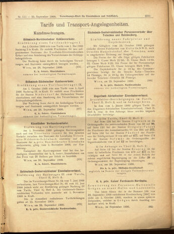 Verordnungs-Blatt für Eisenbahnen und Schiffahrt: Veröffentlichungen in Tarif- und Transport-Angelegenheiten 19000929 Seite: 35