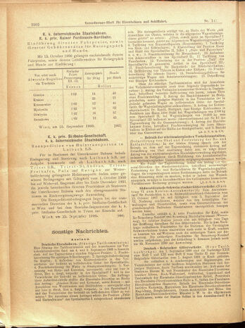 Verordnungs-Blatt für Eisenbahnen und Schiffahrt: Veröffentlichungen in Tarif- und Transport-Angelegenheiten 19000929 Seite: 36