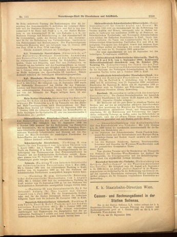 Verordnungs-Blatt für Eisenbahnen und Schiffahrt: Veröffentlichungen in Tarif- und Transport-Angelegenheiten 19000929 Seite: 37