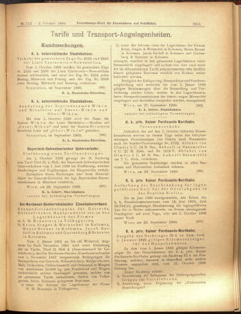 Verordnungs-Blatt für Eisenbahnen und Schiffahrt: Veröffentlichungen in Tarif- und Transport-Angelegenheiten 19001002 Seite: 7