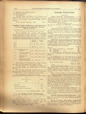 Verordnungs-Blatt für Eisenbahnen und Schiffahrt: Veröffentlichungen in Tarif- und Transport-Angelegenheiten 19001002 Seite: 8