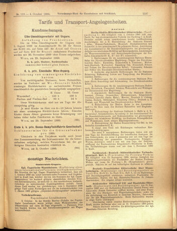 Verordnungs-Blatt für Eisenbahnen und Schiffahrt: Veröffentlichungen in Tarif- und Transport-Angelegenheiten 19001004 Seite: 9