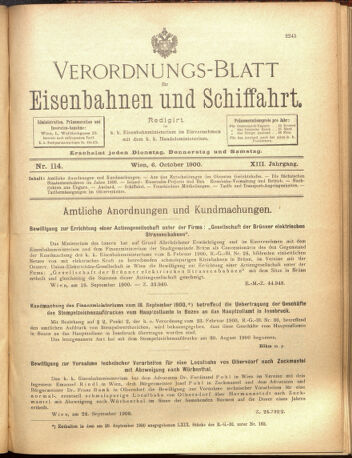 Verordnungs-Blatt für Eisenbahnen und Schiffahrt: Veröffentlichungen in Tarif- und Transport-Angelegenheiten