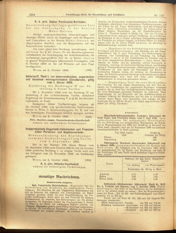 Verordnungs-Blatt für Eisenbahnen und Schiffahrt: Veröffentlichungen in Tarif- und Transport-Angelegenheiten 19001006 Seite: 10