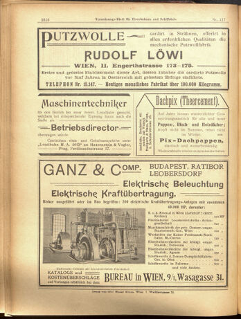 Verordnungs-Blatt für Eisenbahnen und Schiffahrt: Veröffentlichungen in Tarif- und Transport-Angelegenheiten 19001013 Seite: 20