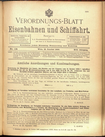 Verordnungs-Blatt für Eisenbahnen und Schiffahrt: Veröffentlichungen in Tarif- und Transport-Angelegenheiten 19001016 Seite: 17