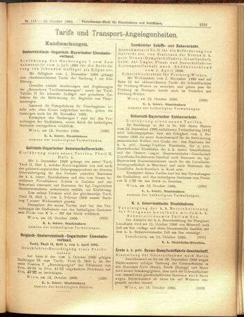 Verordnungs-Blatt für Eisenbahnen und Schiffahrt: Veröffentlichungen in Tarif- und Transport-Angelegenheiten 19001016 Seite: 7