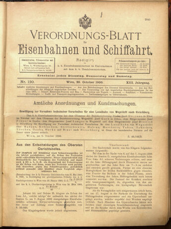 Verordnungs-Blatt für Eisenbahnen und Schiffahrt: Veröffentlichungen in Tarif- und Transport-Angelegenheiten 19001020 Seite: 17