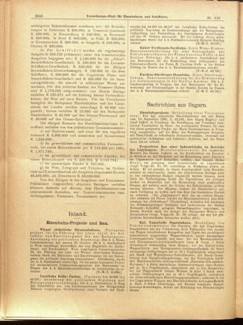 Verordnungs-Blatt für Eisenbahnen und Schiffahrt: Veröffentlichungen in Tarif- und Transport-Angelegenheiten 19001020 Seite: 20