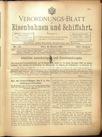 Verordnungs-Blatt für Eisenbahnen und Schiffahrt: Veröffentlichungen in Tarif- und Transport-Angelegenheiten 19001023 Seite: 13