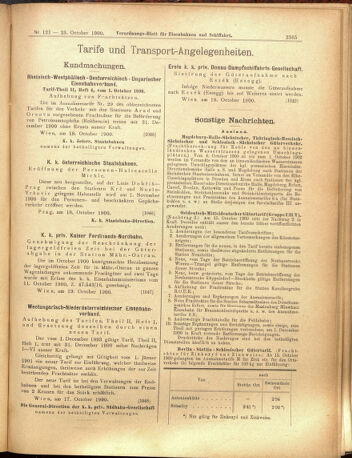 Verordnungs-Blatt für Eisenbahnen und Schiffahrt: Veröffentlichungen in Tarif- und Transport-Angelegenheiten 19001023 Seite: 5