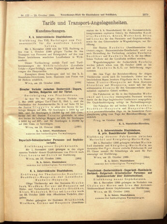 Verordnungs-Blatt für Eisenbahnen und Schiffahrt: Veröffentlichungen in Tarif- und Transport-Angelegenheiten 19001025 Seite: 47