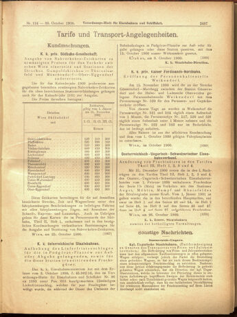 Verordnungs-Blatt für Eisenbahnen und Schiffahrt: Veröffentlichungen in Tarif- und Transport-Angelegenheiten 19001030 Seite: 19