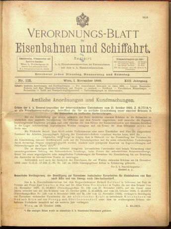 Verordnungs-Blatt für Eisenbahnen und Schiffahrt: Veröffentlichungen in Tarif- und Transport-Angelegenheiten 19001101 Seite: 17