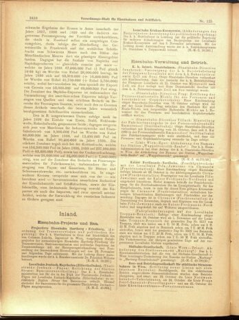 Verordnungs-Blatt für Eisenbahnen und Schiffahrt: Veröffentlichungen in Tarif- und Transport-Angelegenheiten 19001101 Seite: 20