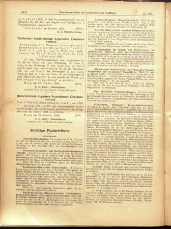 Verordnungs-Blatt für Eisenbahnen und Schiffahrt: Veröffentlichungen in Tarif- und Transport-Angelegenheiten 19001101 Seite: 24