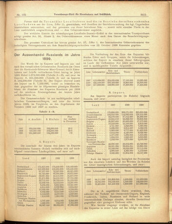 Verordnungs-Blatt für Eisenbahnen und Schiffahrt: Veröffentlichungen in Tarif- und Transport-Angelegenheiten 19001101 Seite: 3