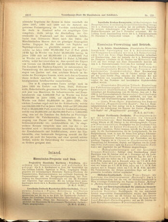 Verordnungs-Blatt für Eisenbahnen und Schiffahrt: Veröffentlichungen in Tarif- und Transport-Angelegenheiten 19001101 Seite: 4