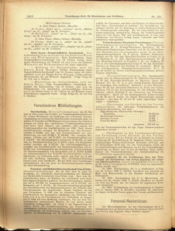 Verordnungs-Blatt für Eisenbahnen und Schiffahrt: Veröffentlichungen in Tarif- und Transport-Angelegenheiten 19001101 Seite: 6